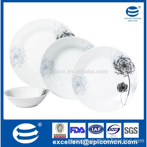 24pcs beautiful dandelion ceramic china dinner set